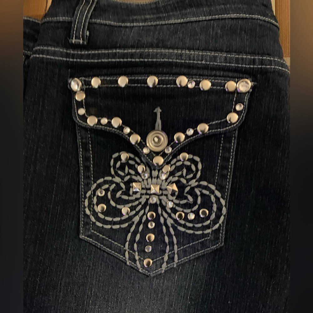 Ruby Moon Rhinestone Jeans 24 - Picture 2 of 6